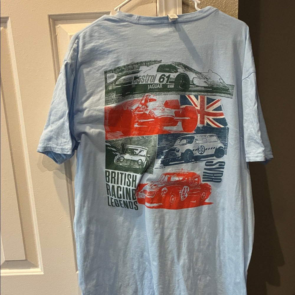 Sports car vintage racing association Racing Legends Graphic T-Shirt- Light Blue